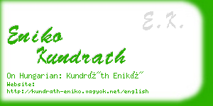 eniko kundrath business card